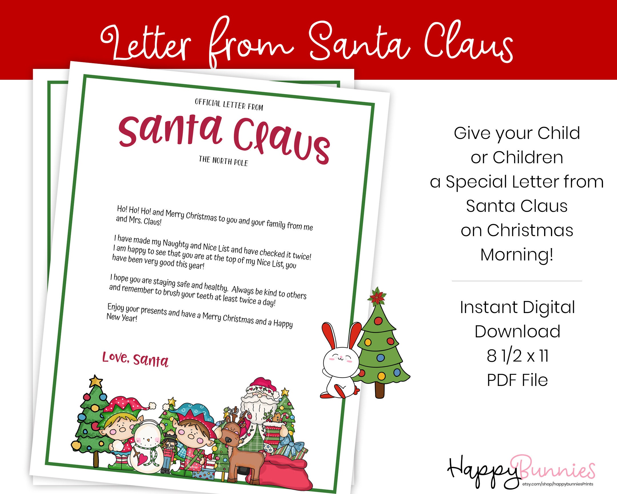 Printable Letter From Santa Claus, Santa Claus Letter, Santa Letter ...