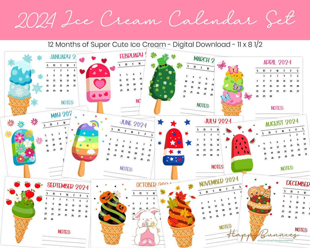 2024 Printable Ice Cream Calendar, 2024 Printable Ice Cream Calendar, 2024 Ice Cream Calendar Printable, Downloadable Printable Calendars - Etsy 2024 Printable Ice Cream Calendar, 2024 Printable Ice Cream Calendar, 2024 Ice Cream Calendar Printable, Downloadable Printable Calendars - Etsy