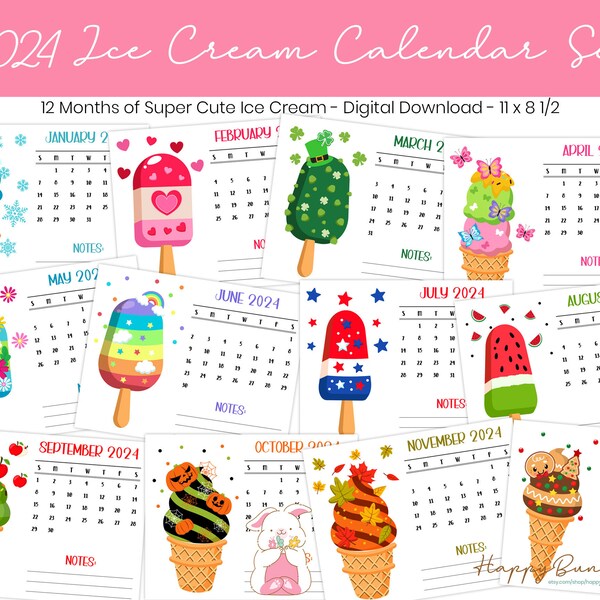 Ice Calendar Etsy