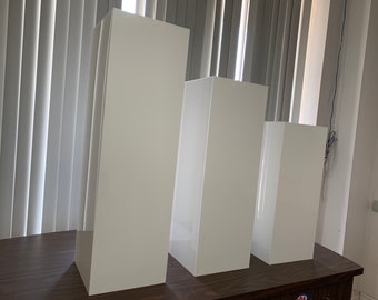 White Acrylic Pedestals / Plinths