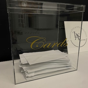 Boîte d'enveloppe en acrylique transparent/boîte à cartes
