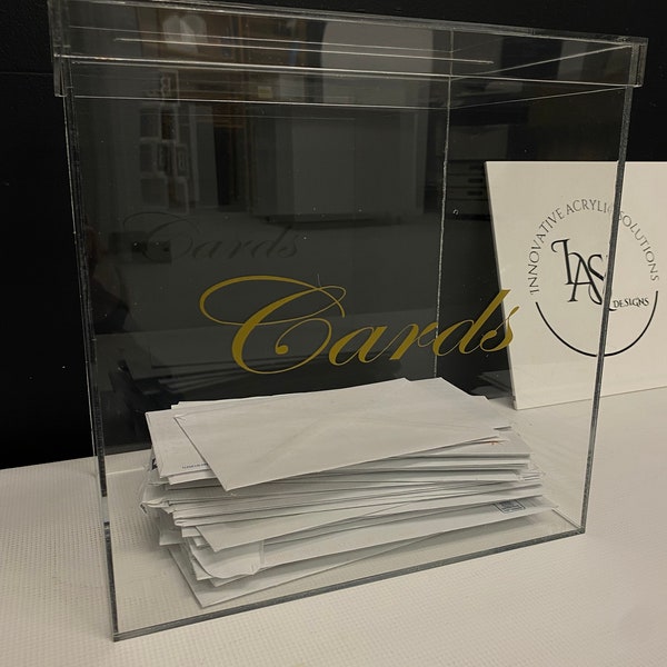 Acrylic Card Box Etsy