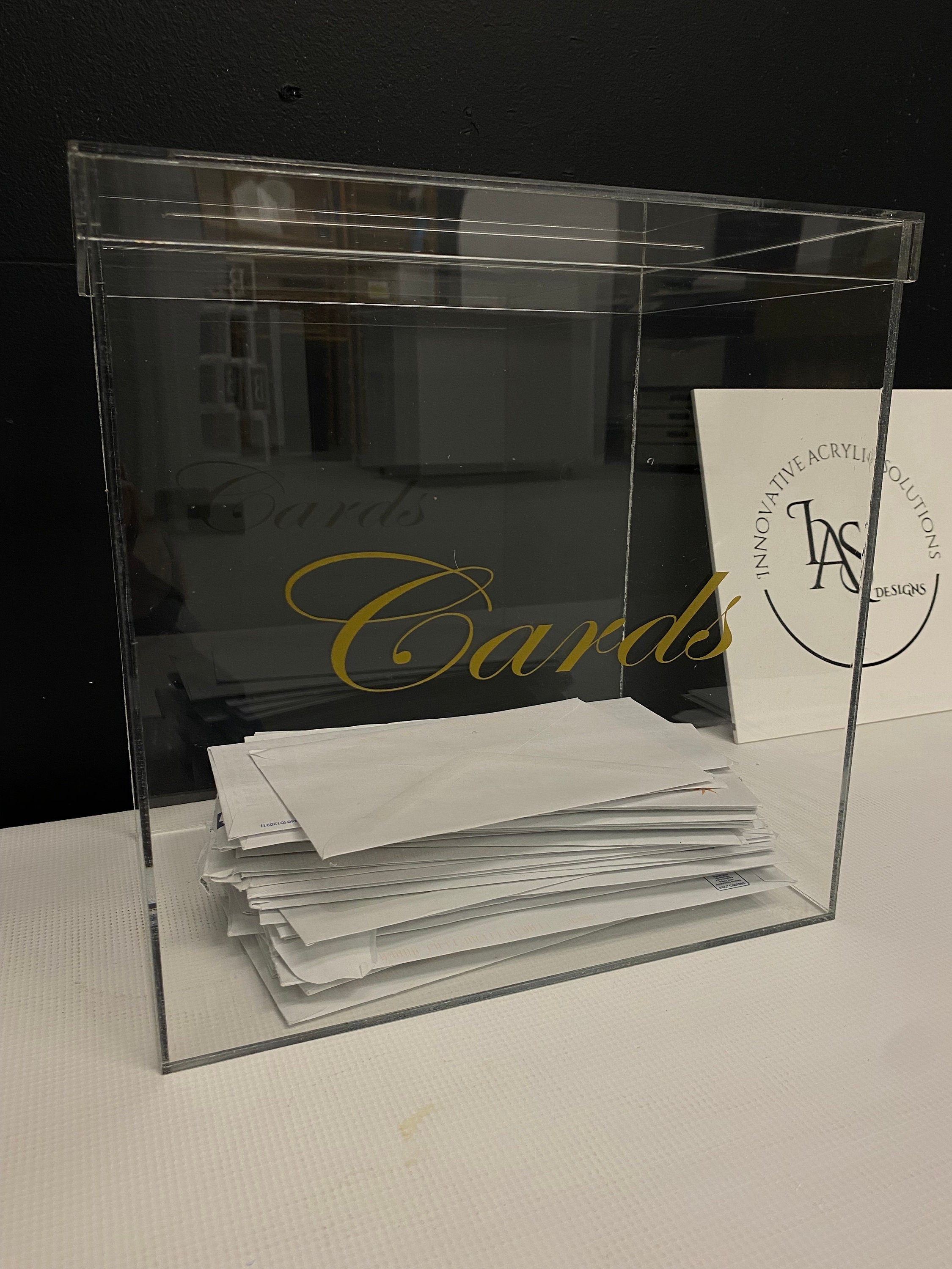 Clear Acrylic Envelope Box / Card Box Etsy