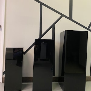 Black Acrylic Pedestals / Plinths