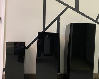 Black Acrylic Pedestals / Plinths