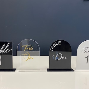 Acrylic Table numbers for events / wedding