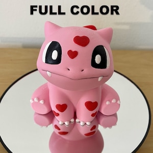 Valentine Shiny Gen 1 Starters: Bulbasaur, Charmander, Squirtle (Full Colored 3D printe & Ready to Paint Options)