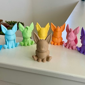 Chibi Evoli: Evoli, Jolteon, Aquaeon, Flareon, Espeon, Umbreon, Leafeon, Glaceon, & Sylveon (einfarbig) (3D gedruckt-fertig zum Bemalen)