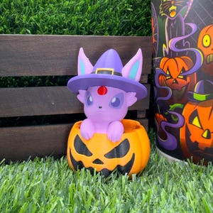 Halloween Eeveelution Hexen in Kürbisse (3D gedruckt - vollfarbig)