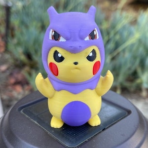 Gen 1: Pikachu Cosplaying MewTwo  (3D printed - Ready to Paint, Full Color, & Custom options available)