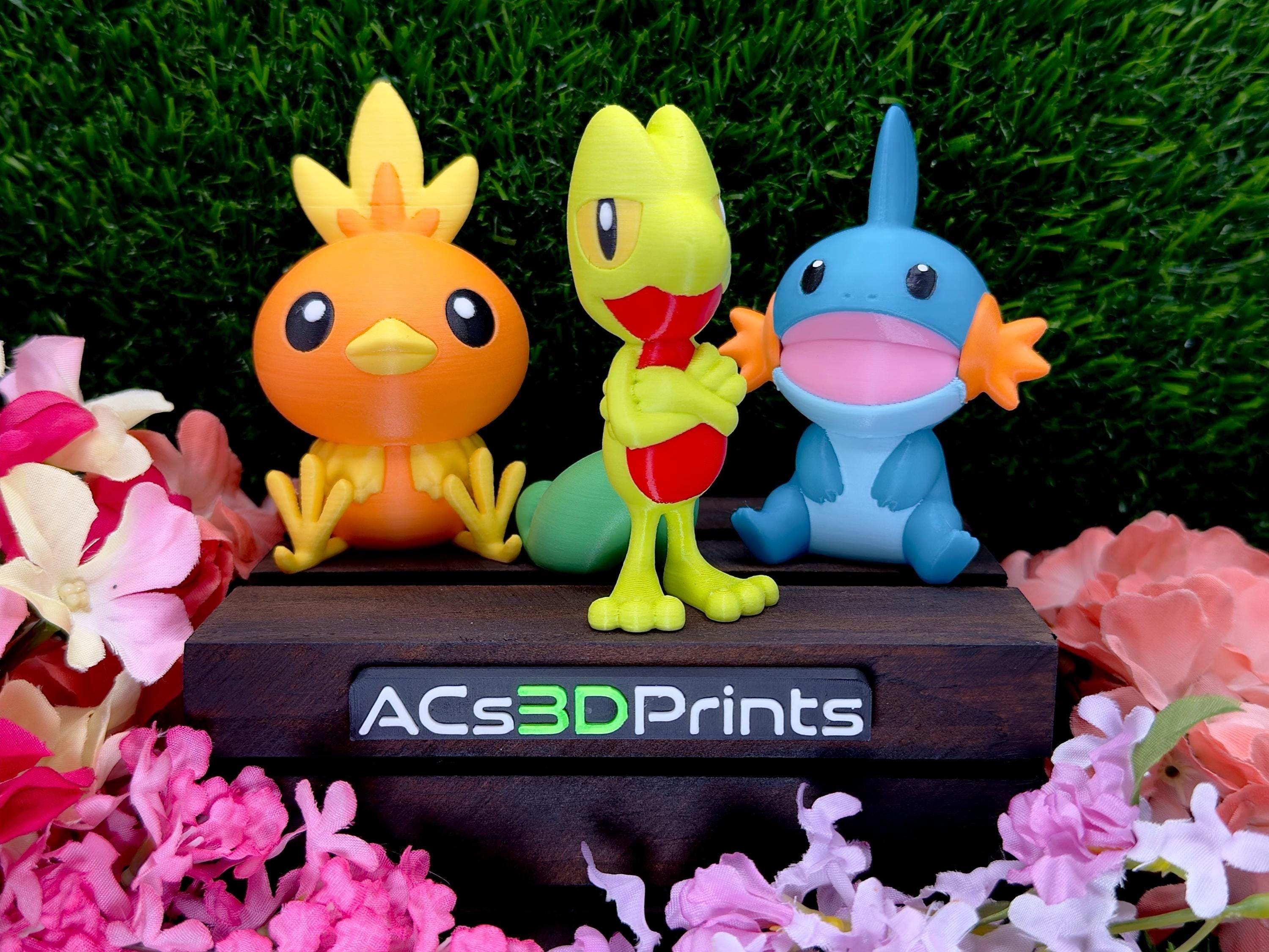 Gen 3 Starters: Mudkip, Torchic, and Treecko (full Colored 3D Printe \u0026  Ready to Paint Options) - Etsy, image size:3000x2250