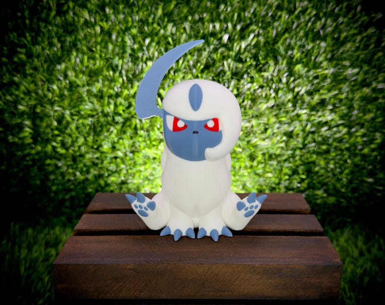 Absol 3D Printed Pokemon Figure, Chibi Gen 3 Dark Type Collectible - Etsy