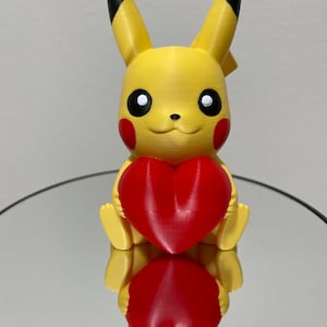 Valentine: Cute Pikachu with Heart (Full Color)(3D printed)