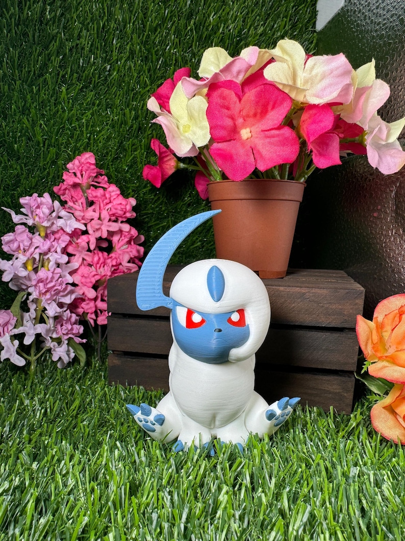 Absol 3D Printed Pokemon Figure, Chibi Gen 3 Dark Type Collectible - Etsy