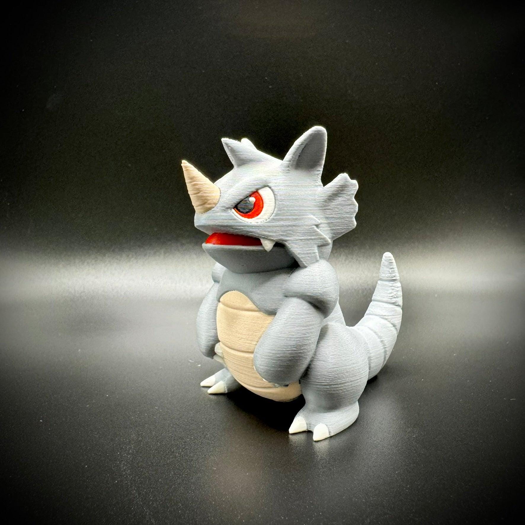 Rhydon 3D Printed Pokemon Figure, Chibi Gen 1 Collectible Desk Decor - Etsy