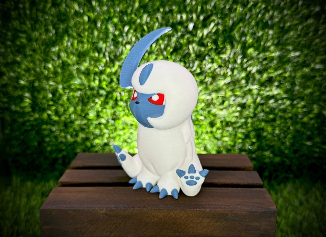 Absol 3D Printed Pokemon Figure, Chibi Gen 3 Dark Type Collectible - Etsy