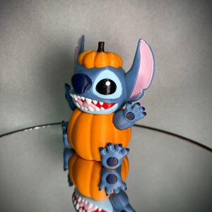 Stitch Halloween Pumpkin Figure, 3D Printed Disney Spooky Collectible image 2