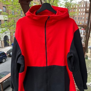 Handmade zipped unisex hoodie