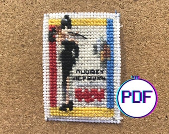 BREAKFAST at TIFFANY'S Mini Movie Poster Cross Stitch Pattern (PDF)