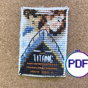 Patrón de punto de cruz del mini póster de la película TITANIC (PDF)