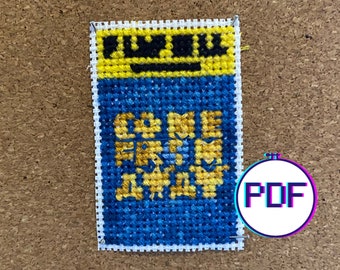 COME from AWAY Mini Broadway Playbill Cross Stitch Pattern (PDF)