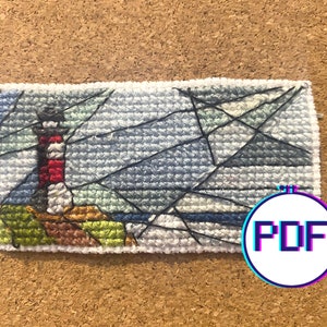 Our Flag Means Death Lighthouse Painting Mini Cross Stitch Pattern PDF Download