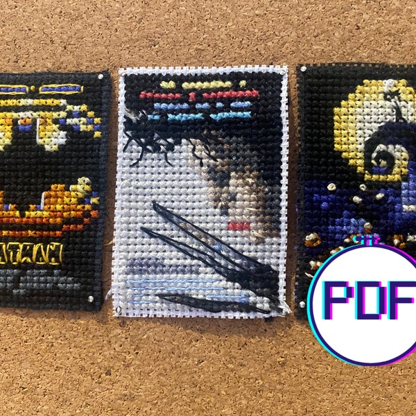 Tim Burton's Mini Cross Stitch Movie Poster Patterns