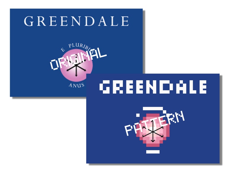 Greendale Design COMMUNITY Greendale Flag Mini Cross Stitch Pattern PDF Download - Etsy
