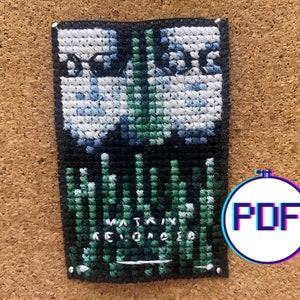 MATRIX RELOADED Mini Movie Poster Cross Stitch Pattern (PDF)