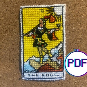 EL TONTO Mini Tarot Patrón Punto de Cruz (PDF)