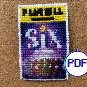 SIX Mini Broadway Playbill Cross Stitch Pattern (PDF)