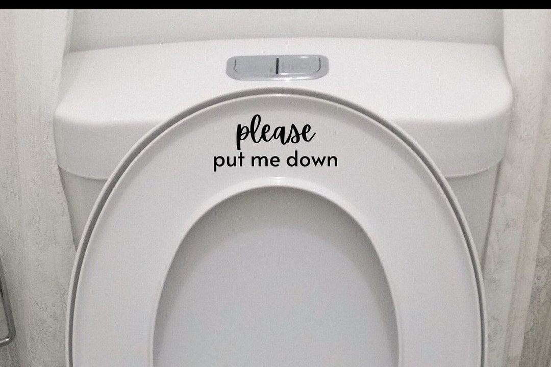 PLEASE Put the Seat Down Decal, Funny Boys Restroom Décor, Close the