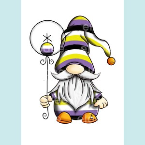 Niet-binaire kabouter illustraties | Sublimatie | PNG | Gonk | Trotsmaand | Digitaal ontwerp downloaden | LGBTQ+ bewustmakingsweek | Genderinclusiviteit