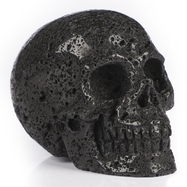 Pierre de lave  , Crâne de collection / décoration Skull , LAVA STONE  Cranio , SchÄdel , Craneo