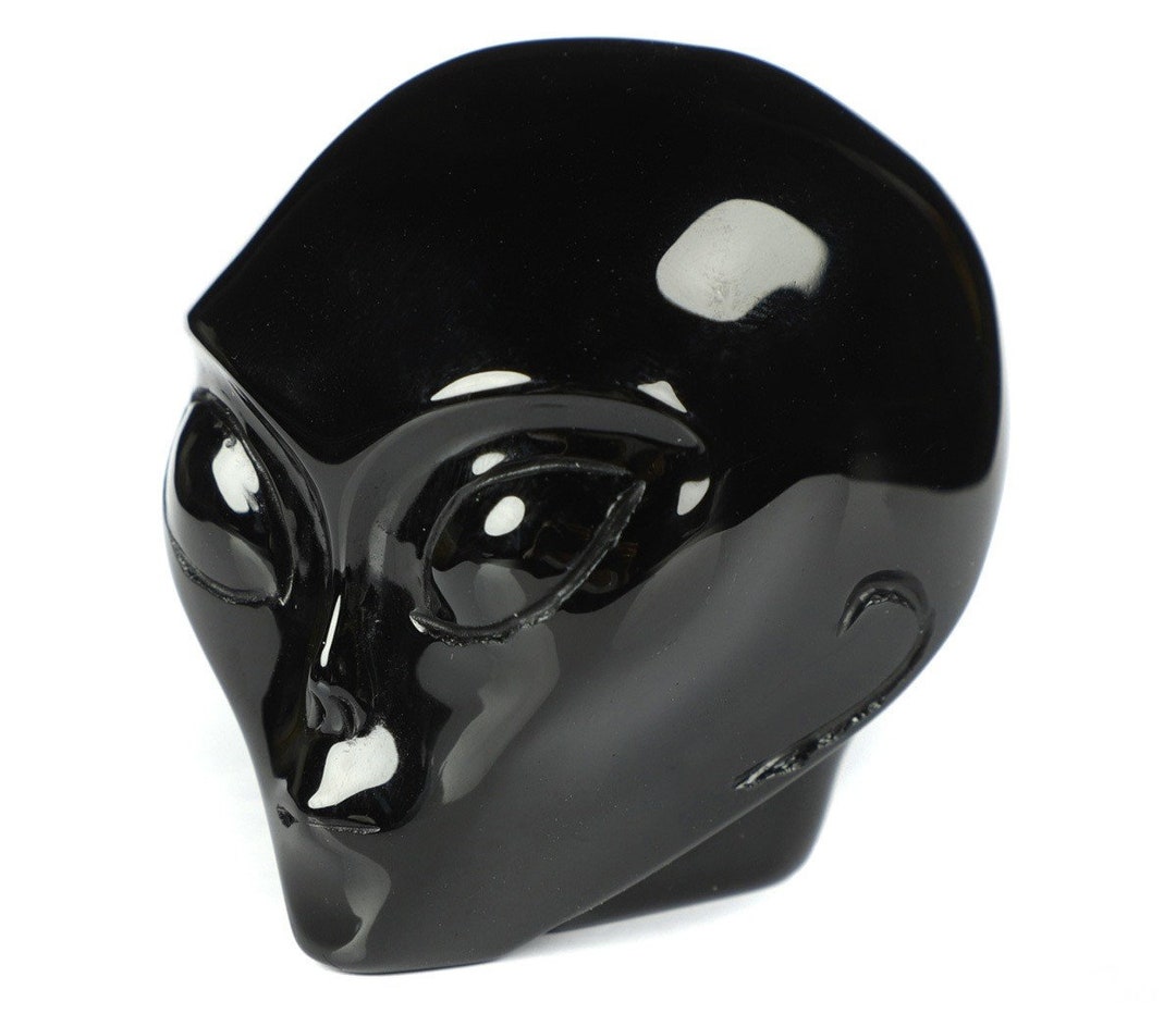 Black Obsidian , Roswell Alien Type Skull , Natural Stone Skull ...