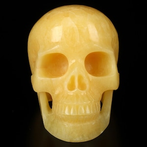 CALCITE amarelo mel, coleção de caveira de pedra / Litoterapia / Decoração / caveira Cranio, SchÄdel, Craneo, Skull, reikin
