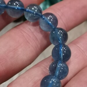 Aquamarine - > AAA translucent 10 mm pearl bracelet