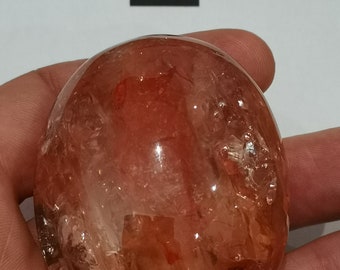 Hematoid quartz AAA Fire red, Pebble --> Palm stone Top quality of your choice