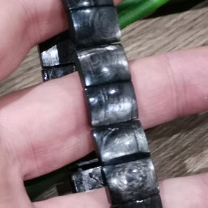 Hypersthène RARE ->  Bracelet perle Rectangle de 14 sur 11 Millimetre , Longueur au Choix