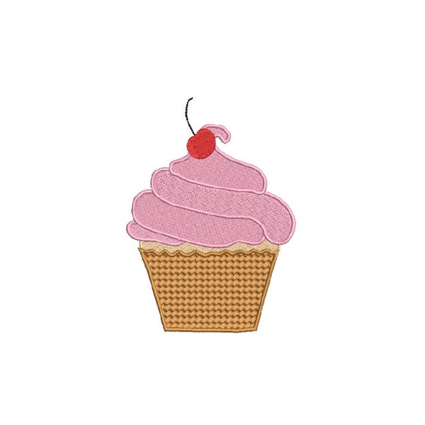 Cupcake Embroidery Design