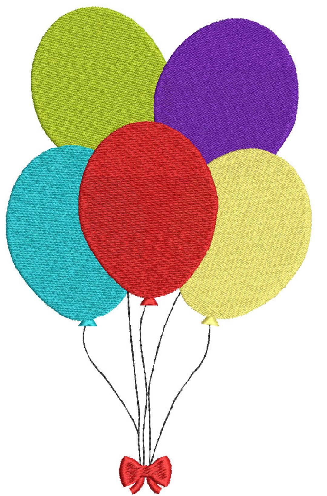 Birthday Party Balloon Embroidery Design - Etsy