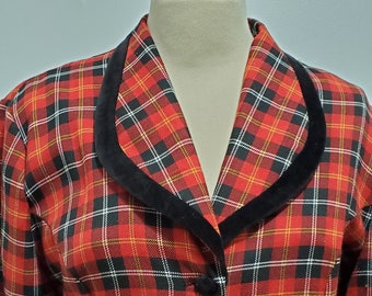 1980s Plaid Duster/Dress by S.L. Fashions