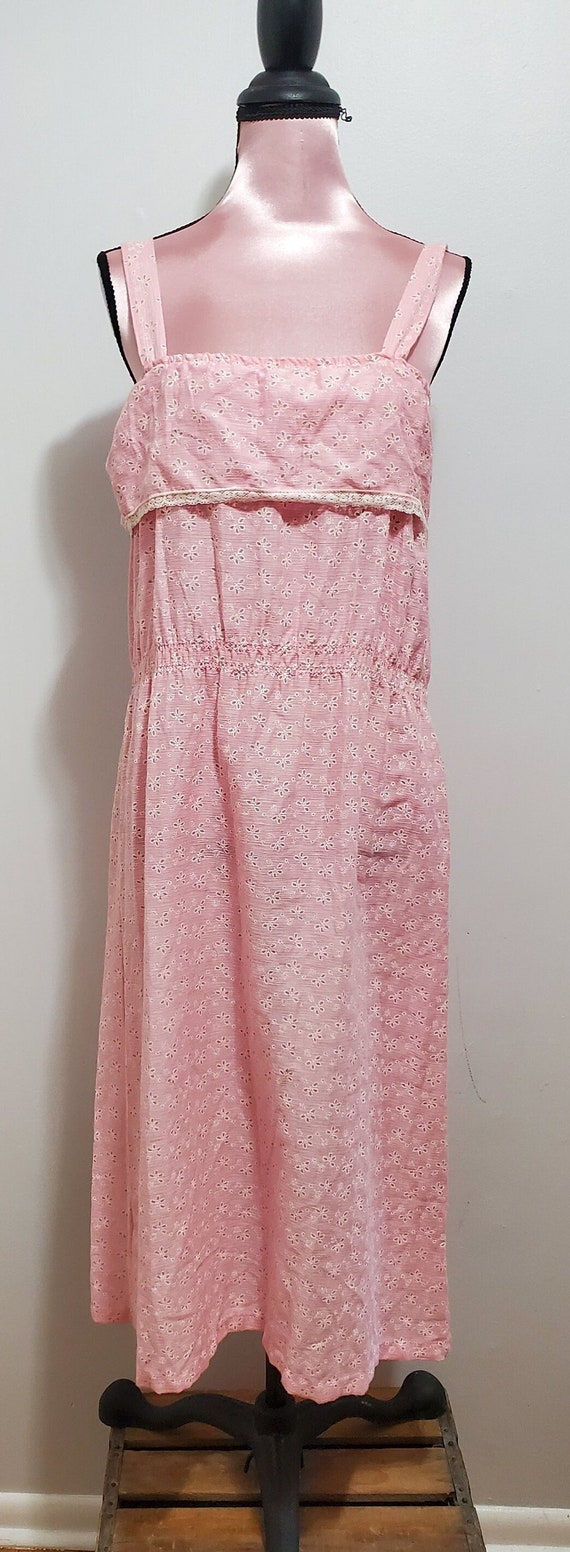 Pink Eyelet Dress, Handmade