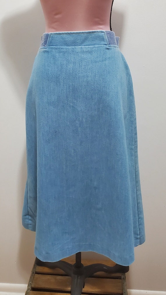 1970s Light Blue Montgomery Ward Skirt - image 2