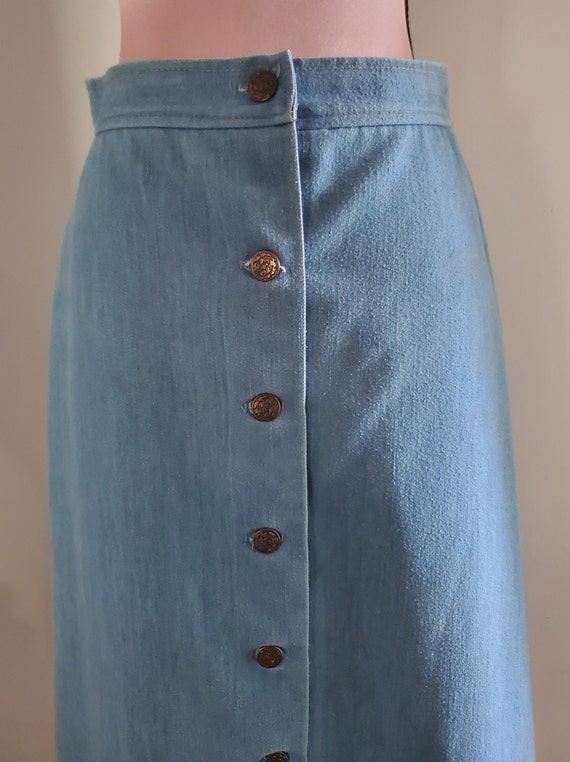 1970s Light Blue Montgomery Ward Skirt - image 3