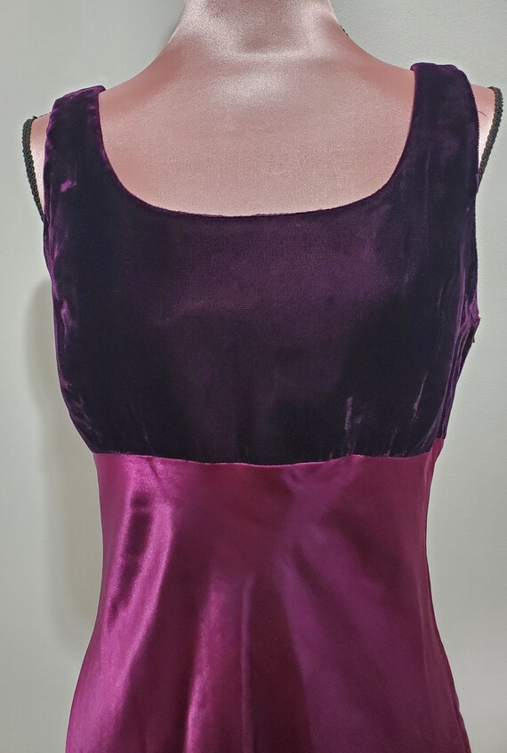 90’s Burgundy Cocktail Dress Bias Cut main image 0