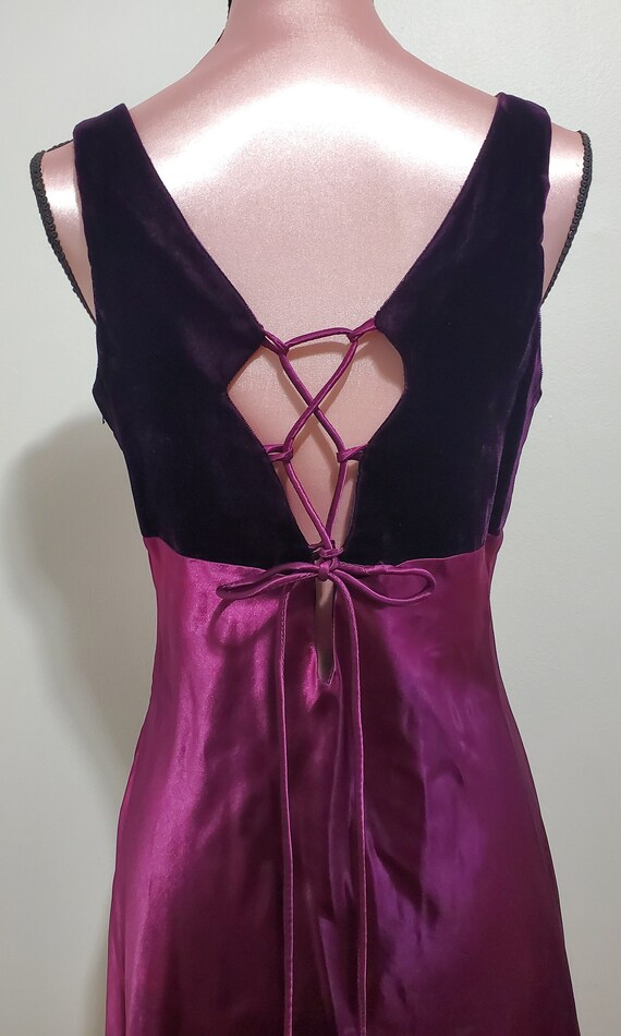 90’s Burgundy Cocktail Dress Bias Cut