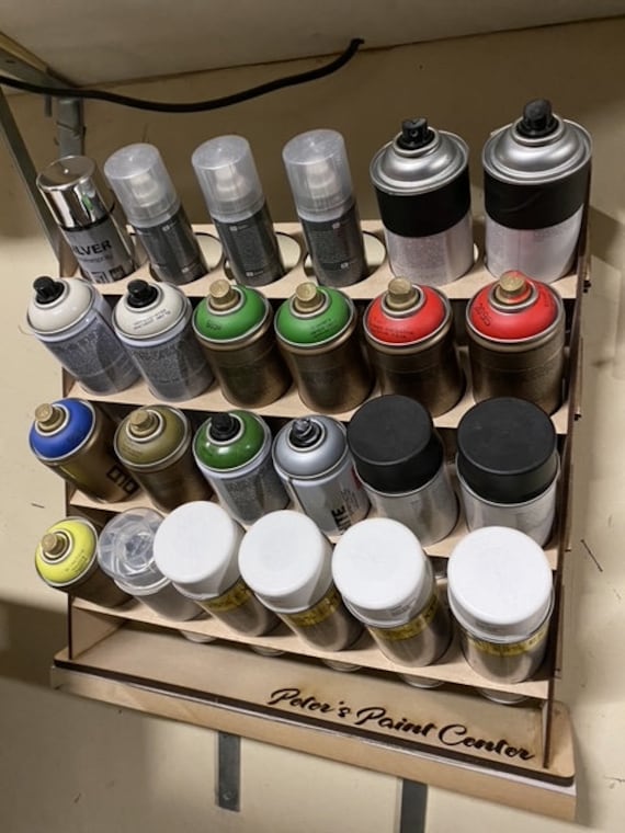 Spray Paint holder for 24 cans - 4 mm MDF - SVG File