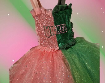 Glinda Elphaba Wicked inspired tutu dress
