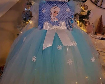 Frozen Elsa inspired tutu dress